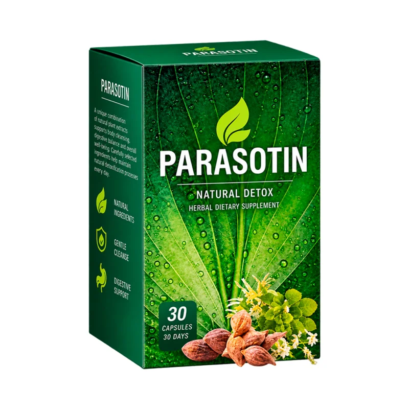 Parasotin-এর সবুজ বাক্স, পাশে ভেষজ উপাদান